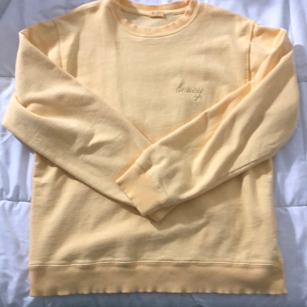 Brandy Melville Yellow “Honey” Pull over